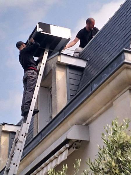 Pompe à chaleur gainable dans un appartement en centre ville de Bordeaux près des Quinconces